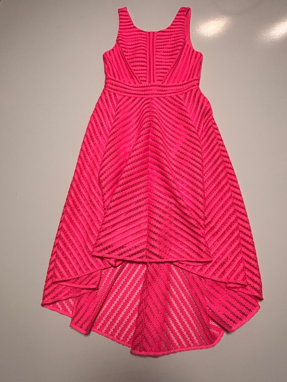 Womens Hot Pink Lilly Pulitzer Formal High Low Hem Dress Size Medium